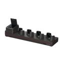 Honeywell CT37/CT30XP booted 5-bay charging base. It has 5-bay charging base(4xCT30P-UCP-B 1x CT37-QBC-UCP) PSU NO PWR CORD