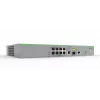 Allied Telesis 8 x 10/100T POE+ ports and 1 x combo ports (100/1000X SFP or 10/100/1000T Copper)-Fixed AC power supply-EU Power Cord