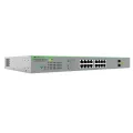 Allied Telesis Gigabit webSmart switch 16x 10/100/1000-T PoE+ 2x SFP Ports and single fixed PSU EU Power Code