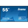 iiyama 55inch 3840x2160 4K UHD IPS Panel 1percent Haze Landscape Mode Speakers 2x 10W VGA 3x HDMI 350cd/m2 Media Play