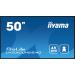 iiyama 50inch 3840x2160 UHD IPS panel Haze 25perc 500cd/m2 Landscape and Portrait Speakers 2x 10W 3x HDMI USB 2.0