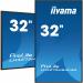 iiyama 32inch 1920x1080 FHD IPS panel 500cd/m2 1200:1 Static Contrast 8ms Landscape or Portrait mode