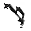 iiyama Flexible desk mount for dual monitor with height adjustable gas spring. Deskmount with clamp or grommet. Monitor size 10~27i. VESA 75x75 or 100x100mm. 1~5kg