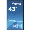 iiyama 43inch VA Super Slim 4K UHD Landscape or Portrait 4000:1 700cd/m2 2xHDMI USB LAN RS232 Android 9 OS