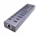 I-tec Charging HUB 9port LAN USB 3.0/USB-C Power Adapter 60W