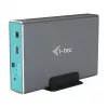 I-tec USB-C 3.1/3.0 MySafe External Enclosure for 2x 6.5cm 2.5inch SATA HDD/SSD RAID 0/1/JBOD USB-C G.2 up to 10Gbs Alucase