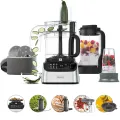 Kenwood 1000W BASIS V. GEBORSTELD METAAL 3L KOM 1 5L PLASTIC BLENDER MESBLADDEEGMES 2MM & 4mm SNIJ/RASP SCHIJF DIGITALE WEEGSCHAAL