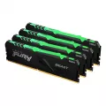 Kingston Technology 64GB DDR4-2666MHz CL16 DIMM (Kit of 4) 1Gx8 FURY Beast RGB