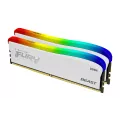 Kingston Technology 32GB 3600MT/s DDR4 CL18 DIMM Kit of 2 FURY Beast White RGB SE