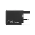Lenovo Dual USB-C 65W GaN Charger Black - UK