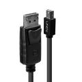 Lindy Mini DP zu DP Cable, black 2m MiniDisplayPort to DisplayPort