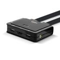 Lindy 2 Port HDMI 2.0 18G USB 2.0 Cable KVM Switch with Audio