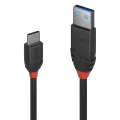 Lindy 1m USB 3.1 Type A to C Cable 3A Black Line