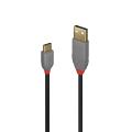 Lindy 2m USB 2.0 Type A to C Cable Anthra Line