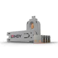 Lindy 4xUSB Port Locks +1 Key Color Code Orange