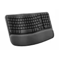 Logitech Wave Keys wireless ergonomic keyboard - GRAPHITE - (NLB) - 2.4GHZ/BT - N/A - CENTRAL-419 - UNIVERSAL