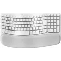 Logitech Wave Keys wireless ergonomic keyboard - OFFWHITE - (PAN) - 2.4GHZ/BT - N/A - NORDIC-613 - UNIVERSAL