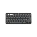 Logitech Pebble Keys 2 K380s Keyboard wireless Bluetooth LE QWERTY Nordic Danish/Finnish/Norwegian/Swedish tonal graphite (PAN)