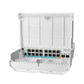 MikroTik netPower 15FR 16x 10/100, 2x SFP, 15x reverse PoE-in, 1x PoE out, no power supply