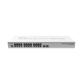 MikroTik Cloud Router Switch 24x gigabit, 2x SFP+, dual DC power input (PSU/PoE-in)