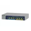 Netgear MS108UP 8Port Ultra60 PoE++ Multi-Gigabit 2.5G Ethernet Unmanaged Switch with 230W PoE-Budget 1G/2.5G-Ports Desktop/Wallmnt