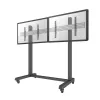 Newstar Computer Products NeoMounts PRO Mobile Flat Screen Trolley - 2x1 (2 x vertical) - box 1/2 32-55in Black/silver