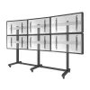 Newstar Computer Products NeoMounts PRO Mobile Flat Screen Trolley - 3x2 (3 x horizontal/2 x vertical) - box 1/3 42-55in Black/silver