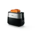 Philips Toaster Metal/plastic 2-slot bun warmerblack