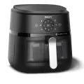 Philips Airfryer 6.2L Window Single Pan RapidAir Digital black body/silver handle