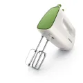 Philips Handmixer 170W 5 speed + turbo stainless steel beaters & dough hooks colour: green grass & white