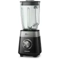 Philips Blender 800W plastic (&metal wrap) 2l glass jar 3+ pulse button black