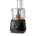 Philips Food processor 700W improved 2.1l bowl 2in1 full metal disc emulsifying kneading chopping blade color: black