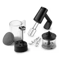 Philips Handmixer black 500W 5 speed + turbo dough hooks and beaters storage beaker andblender & chopper attachment