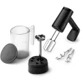 Philips Handmixer black 500W 5 speed + turbo dough hooks and beaters storage beaker andblender attachment
