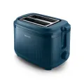 Philips Toaster Malibu Blue Plastic 8 settings 2-slot bun warmer