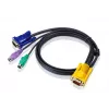 Aten Cable For KVM:CS1208CS1216CL1200L(M)CL1208L(M)CL1216L(M)KH0116 PS/2 Cable at PCSide For PS/2 Computer 3.0mtr