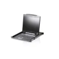 Aten Lightweight Single Rail 19i LCD Console with USB Peripheral Support and External Console (USB - PS/2 VGA)-UK-English Keyboard