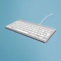 R-GO Tools R-Go Compact Break ergonomic keyboard QWERTY (FR) with white wire