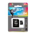 Silicon Power SD Silicon Power 64GB Elite MicroSD incl. SD-adapter Zwart