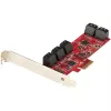 StarTech.com SATA PCIe Card - 10 Port PCIe SATA Expansion Card - 6Gbps - Low Full Profile - Stacked SATA Connectors - ASM1062 Non-Raid - PCI Express to SATA Converter Adapter