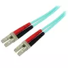 StarTech.com 3m Aqua OM4 Duplex Multimode Fiber Optic Cable - 100 Gb - 50/125 - LSZH - LC/LC