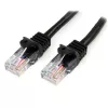 StarTech.com 1 m Black Cat5e Snagless RJ45 UTP Patch Cable - 1m Patch Cord - Ethernet Patch Cable - RJ45 Male to Male Cat 5e Cable
