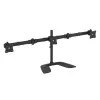 StarTech.com Triple Monitor Stand - Articulating Arms - Steel and Aluminum - For VESA Mount Monitors up to 27in (17.6 lb / 8 kg) - Multi Monitor DeskStand - Freestanding 3 Monitor Stand