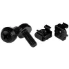 StarTech.com M6 x 12mm - Screws and Cage Nuts - 50 Pack Black