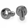 StarTech.com 12-24 Server Rack Screws - 50 pack - Mounting Screws for Rack and Server Cabinets - Nickel-Plated (CABSCRWS1224)