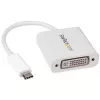 StarTech.com USB-C to DVI adapter - USB Type-C to DVI Video Converter for MacBook Chromebook Dell XPS or other USB C Devices - White