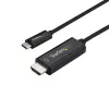 StarTech.com USB-C to HDMI Cable - 2m - Black - 4K at 60Hz - Thunderbolt 3 Compatible - USB C Cable - Computer Monitor Cable