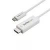 StarTech.com USB C to HDMI Cable - 3m - White - 4K at 60Hz - Computer Monitor Cable - USB C Cable - USB Type C to HDMI Cable