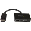 StarTech.com Travel A/V adapter: 2-in-1 DisplayPort to HDMI or VGA - DP to HDMI or VGA adapter with compact & lightweight for maximum portability - 1920x1200 or 1080p
