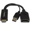 StarTech.com HDMI to DisplayPort Converter - HDMI to DP Adapter with USB Power - 4K - Connect your HDMI enabled Ultrabook or laptop to a DP monitor using this compactUSB-powered adapter
